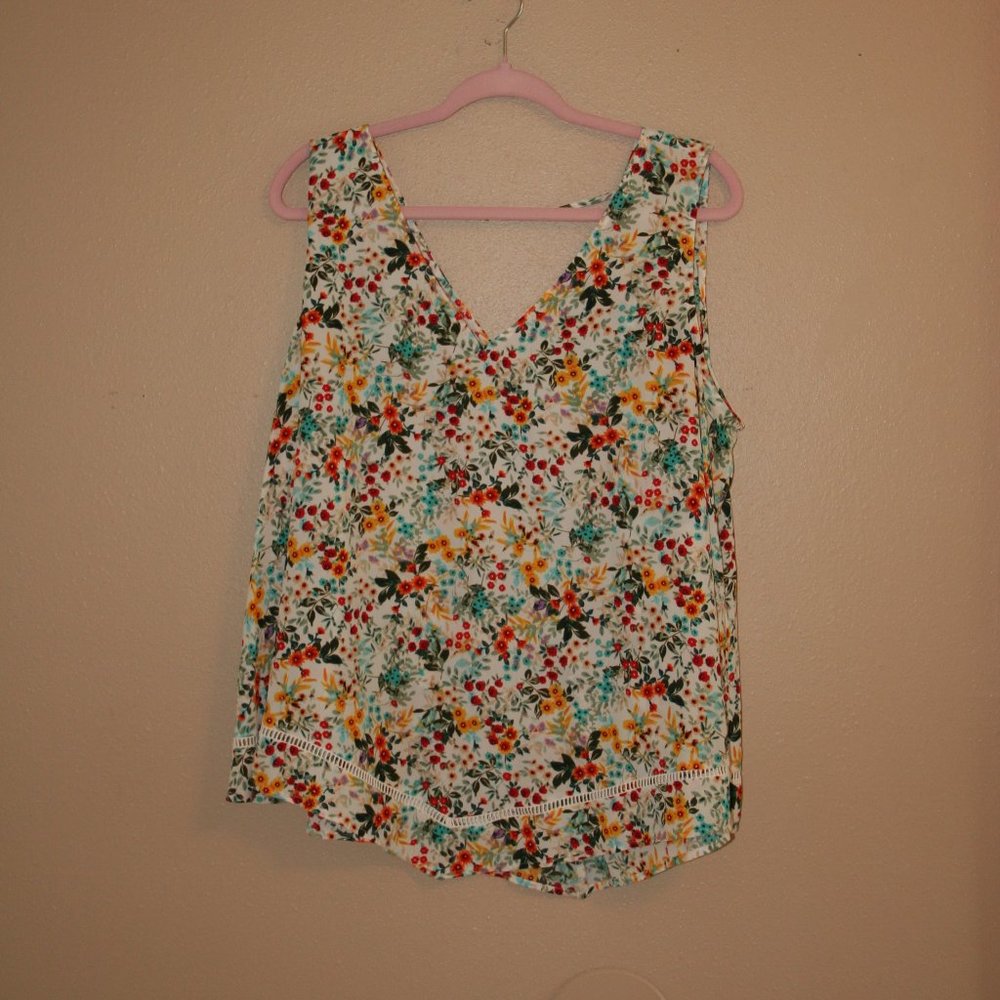 Ana New Approach Floral Pattern Sleeveless top size XL